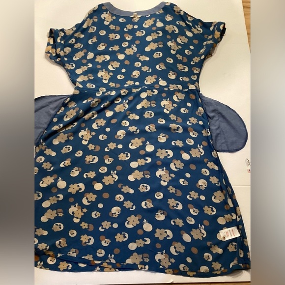 White Stuff blue drawstring dress, viscose, mid length, Size 10 - Picture 9 of 15